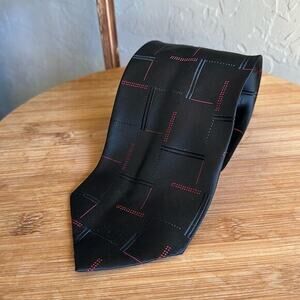 Giorgio Bissoni black and‎ red mens neck tie